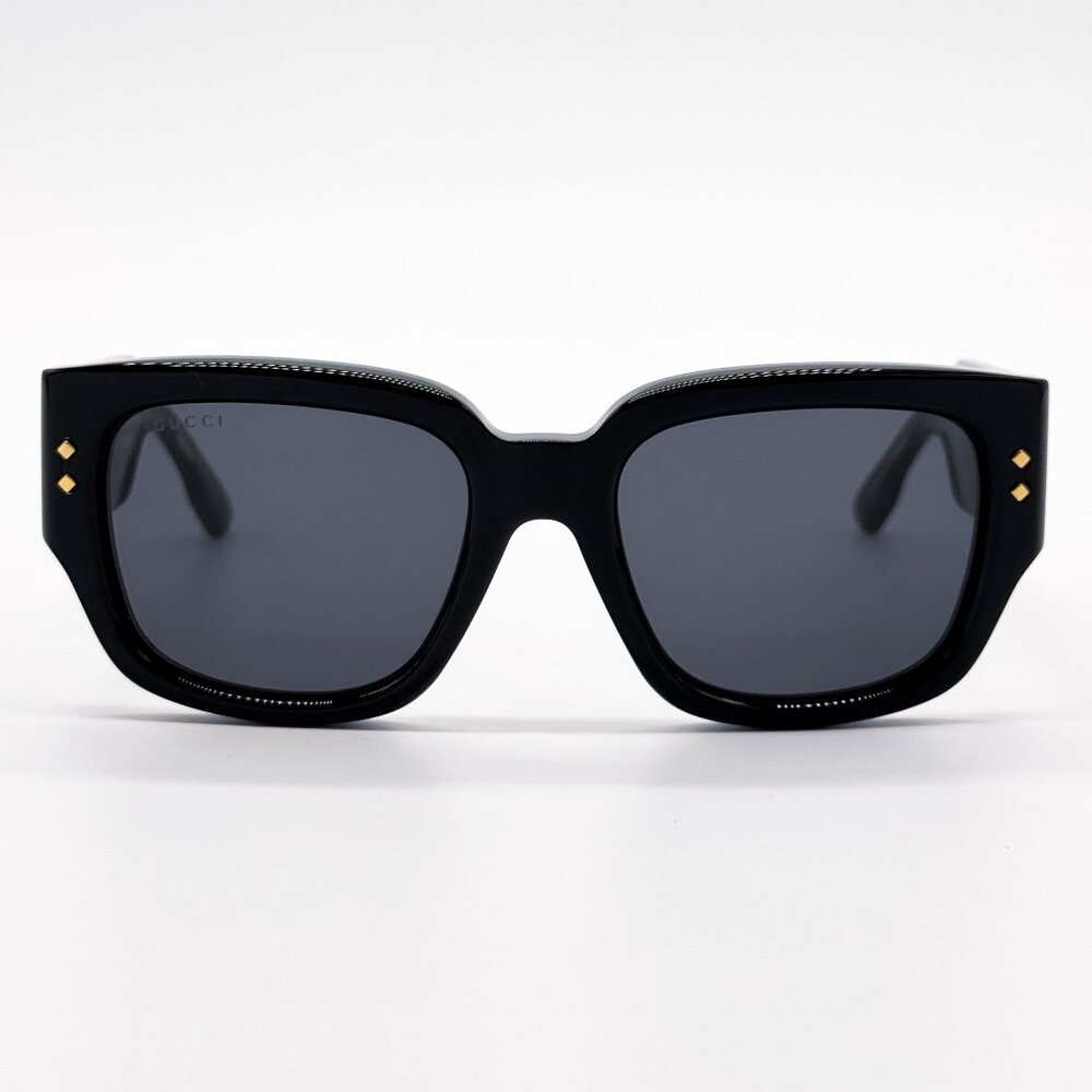 NEW GUCCI GG1261S 001 SUNGLASSES UNISEX BLACK/GRAY EYEWEAR - Picture 4 of 11